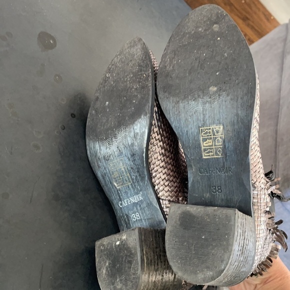 Cafe Noir Metallic Woven Leather Booties - Picture 6 of 13